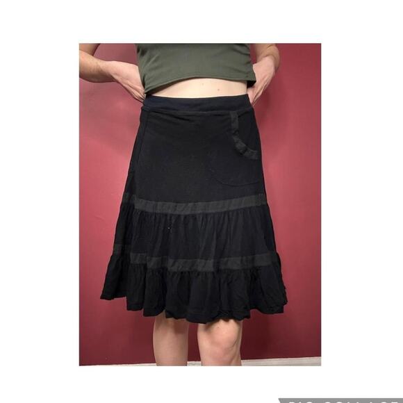 Free People Y2K Navy Midi Skirt - Picture 1 of 3
